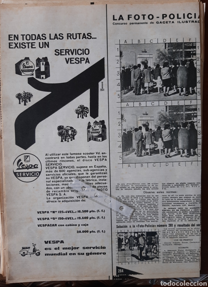 Otros Art&iacute;culos de Coleccionismo en Papel: Publicidad moto vespa de 1962