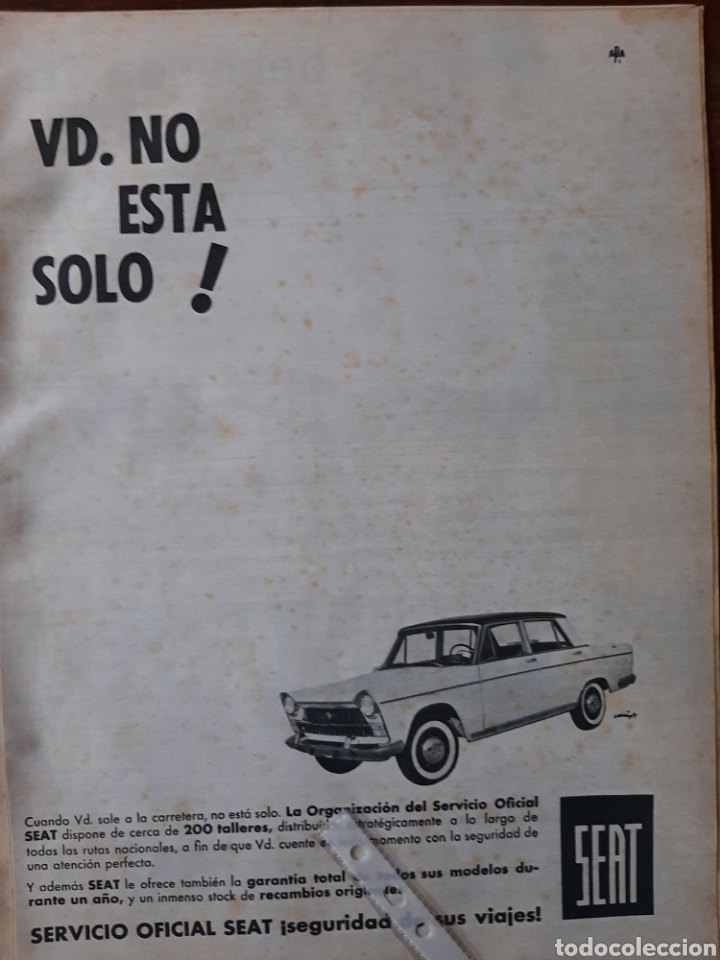 Outros artigos de papel: Publicidad automovil Seat 1400 de 1962