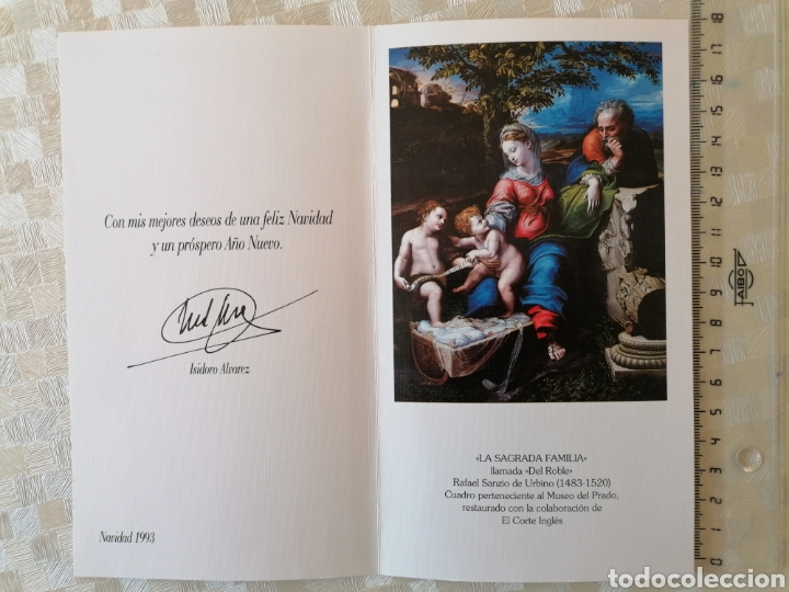 Otros Art&iacute;culos de Coleccionismo en Papel: Postal Navidad 1993 EL CORTE INGL&Eacute;S LA SAGRADA FAMILIA LLAMADA DEL ROBLE MUSEO DEL PRADO