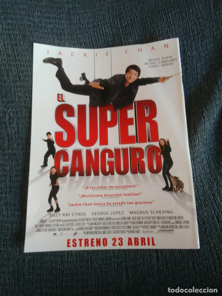 Otros Art&iacute;culos de Coleccionismo en Papel: HOJA PUBLICIDAD PEL&Iacute;CULA EL SUPER CANGURO JACKIE CHAN MIDE UNOS 22 X 30 CM