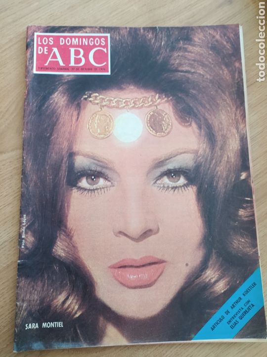 Otros art&iacute;culos de coleccionismo en papel: T2 los domingos de ABC. A&ntilde;o 1974. Sara Montiel. Arthur Koestler
