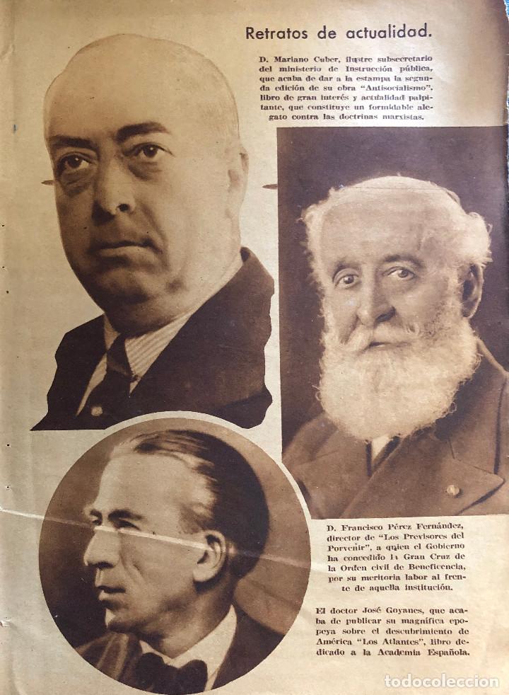 Otros Art&iacute;culos de Coleccionismo en Papel: Personajes en prensa. Mariano Cuber, Fco P&eacute;rez y J. Goyanes. Original 1935. 16 x 24 cm. Buen estado