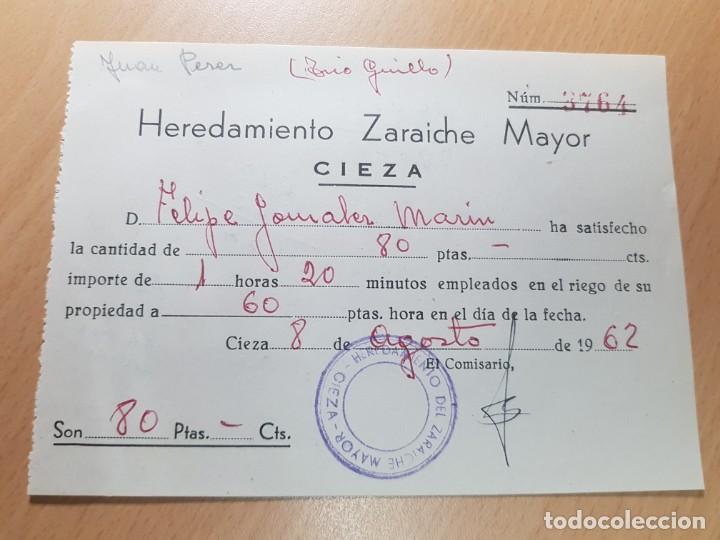 Paper Collecting Others: ANTIGUO RECIBO HEREDAMIENTO ZARAICHE MAYOR CIEZA MURCIA