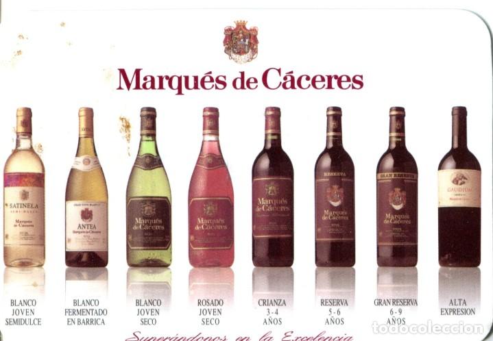 Otros art&iacute;culos de coleccionismo en papel: TARJETA PUBLICIDAD BODEGAS MARQUES DE CACERES CON CLASIFICACI&Oacute;N A&Ntilde;ADAS AL DORSO