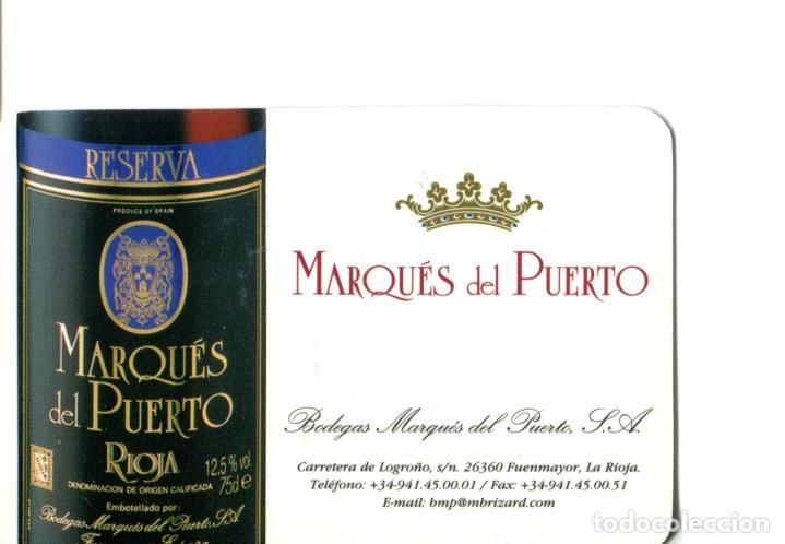 Otros art&iacute;culos de coleccionismo en papel: TARJETA PUBLICIDAD BODEGAS MARQUES DEL PUERTO CON CLASIFICACI&Oacute;N A&Ntilde;ADAS AL DORSO