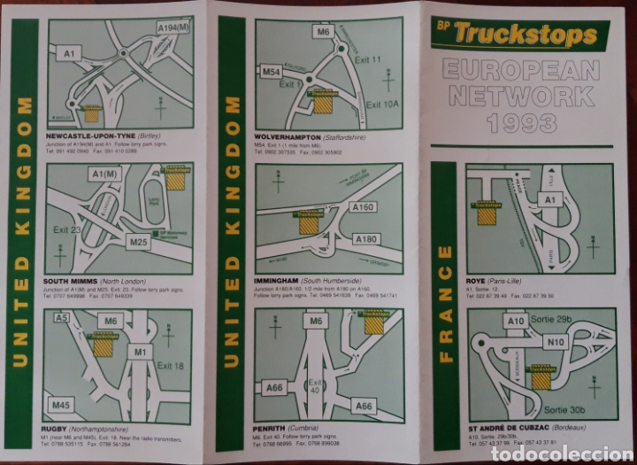 Outros artigos de papel: FOLLETO TRUCKSTOPS EUROPEAN NETWORK 1993. ZARAGOZA Y GUARROMAN