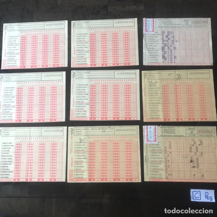 Otros Art&iacute;culos de Coleccionismo en Papel: LOTE DE ANTIGUAS APUESTAS DEPORTIVAS DEL ESTADO