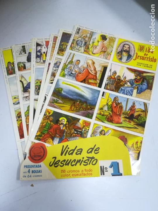 Sammelleidenschaft Andere Papierartikel: COLECCION DE CROMOS. VIDA DE JESUCRISTO. DEL N&ordm; 1 AL 63.