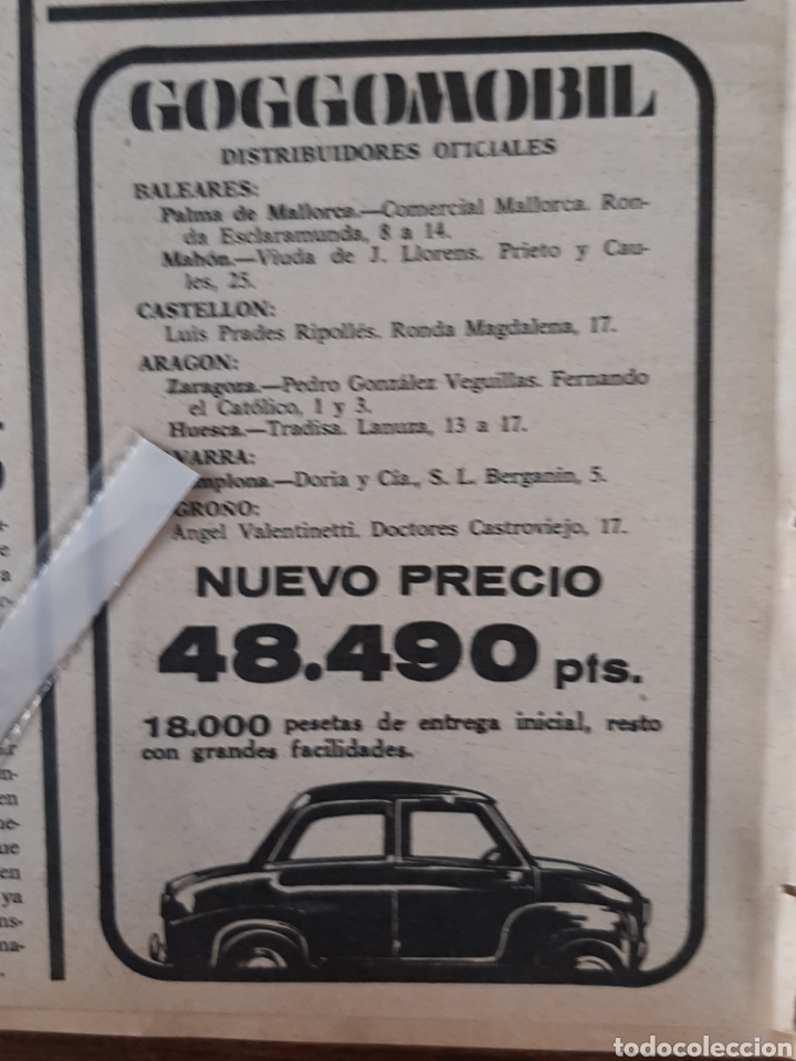 Outros artigos de papel: Publicidad automovil goggomobil de 1964