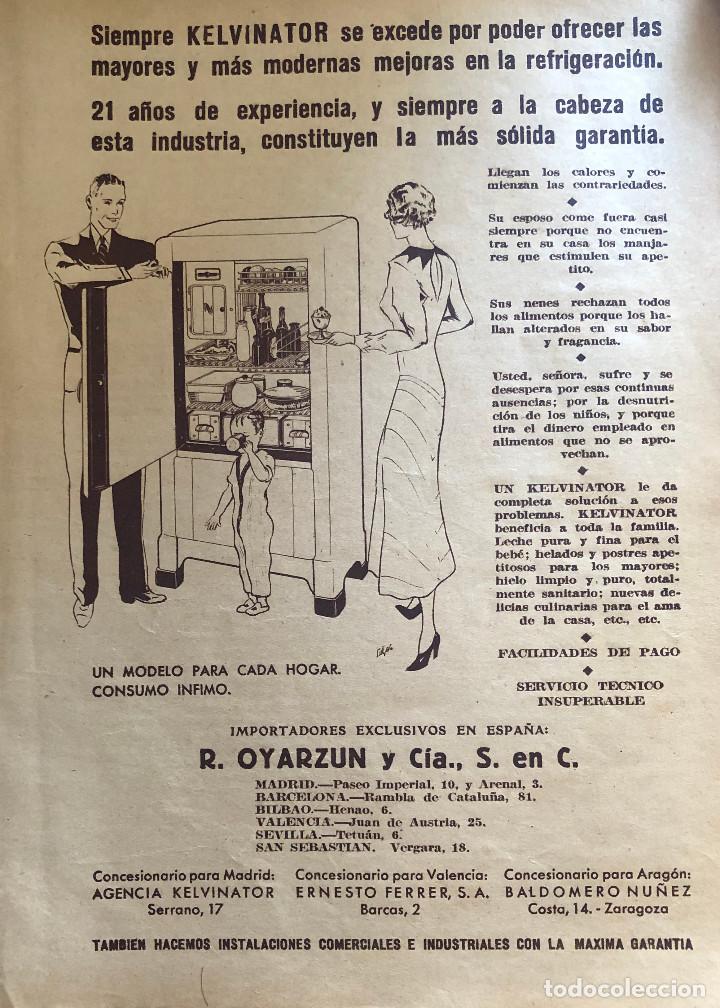 Otros Art&iacute;culos de Coleccionismo en Papel: Publicidad en prensa de frigor&iacute;ficos Kelvinator. Original a&ntilde;o 1935. 17 x 24 cm. Buen estado.
