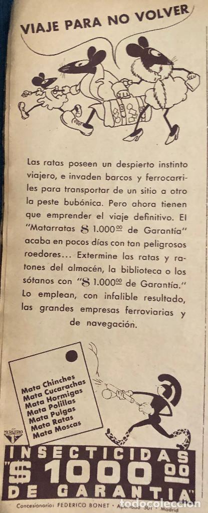 Otros Art&iacute;culos de Coleccionismo en Papel: Publicidad en prensa de insecticida 1000 de Garant&iacute;a. Original a&ntilde;o 1935. 8 x 24 cm. Buen estado.