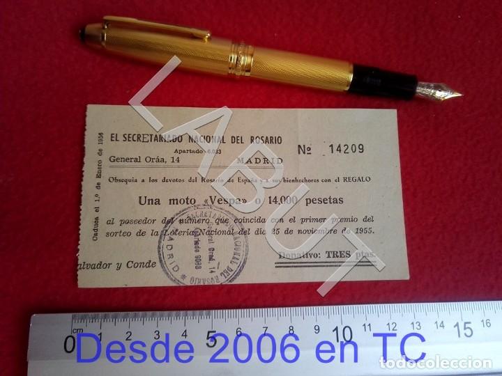 Otros Art&iacute;culos de Coleccionismo en Papel: TUBAL MOTO VESPA SORTEO BOLETO SECRETARIADO ROSARIO B97
