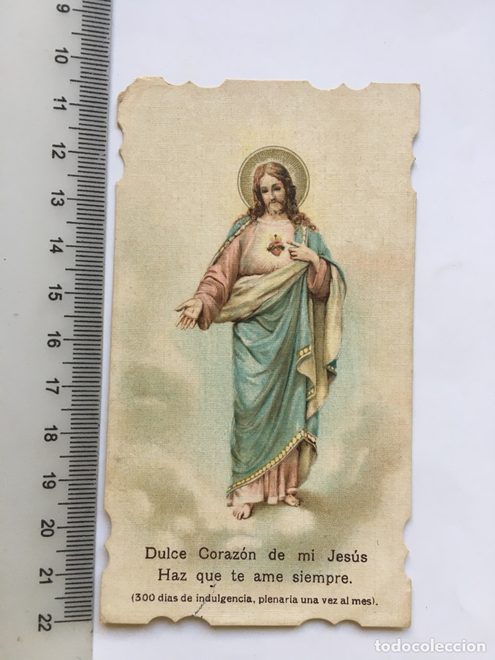Altri oggetti di carta: ESTAMPA RELIGIOSA. DULCE CORAZ&Oacute;N DE JES&Uacute;S.