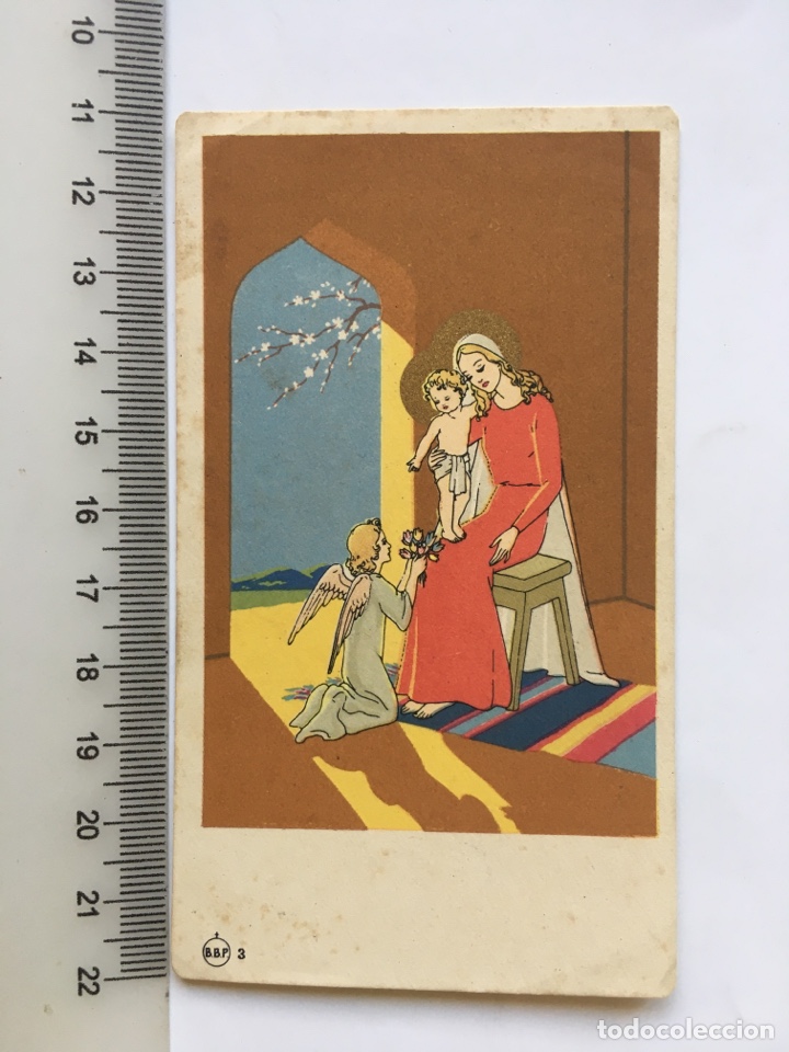 Otros art&iacute;culos de coleccionismo en papel: ESTAMPA RELIGIOSA. VIRGEN STMA., NI&Ntilde;O JES&Uacute;S Y &Aacute;NGEL.