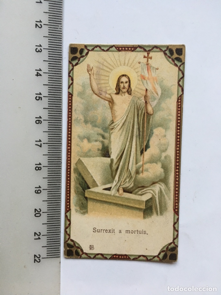 Altri oggetti di carta: ESTAMPA RELIGIOSA. SURREXIT A MORTUIS.