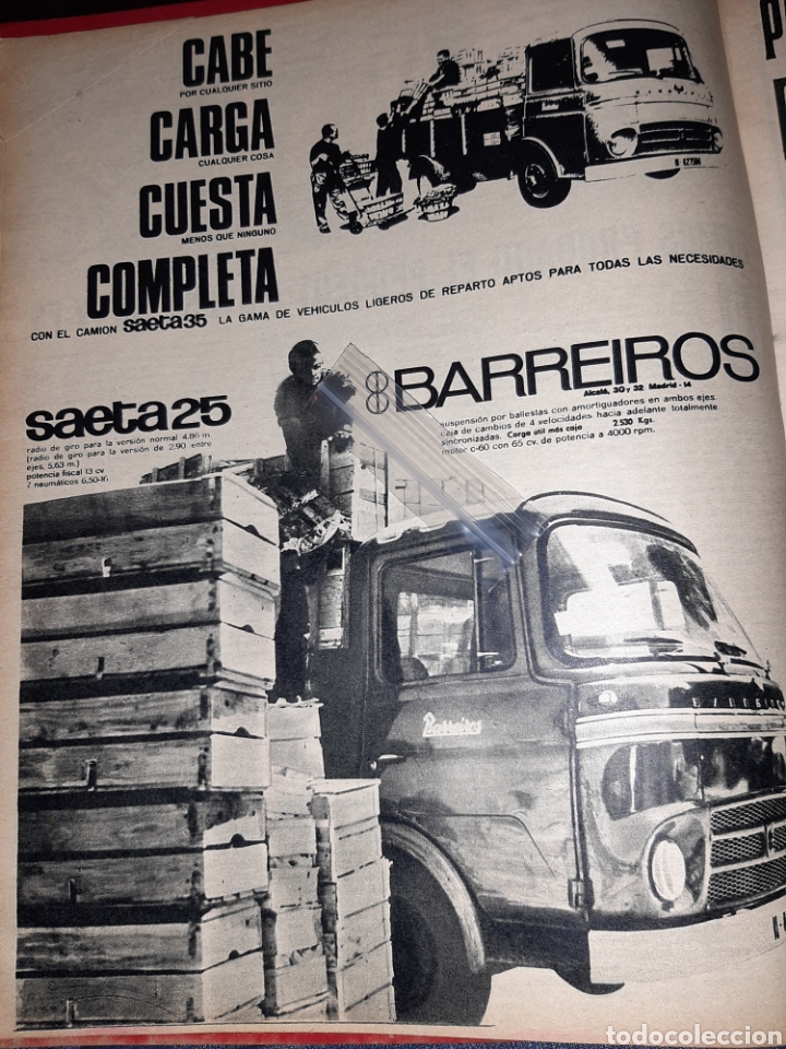 Outros artigos de papel: Publicidad camion barreiros saeta de 1966