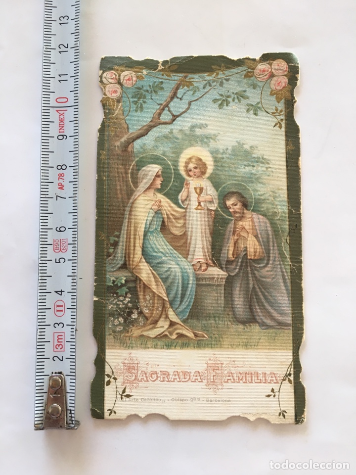 Altri oggetti di carta: ESTAMPA RELIGIOSA. SAGRADA FAMILIA.