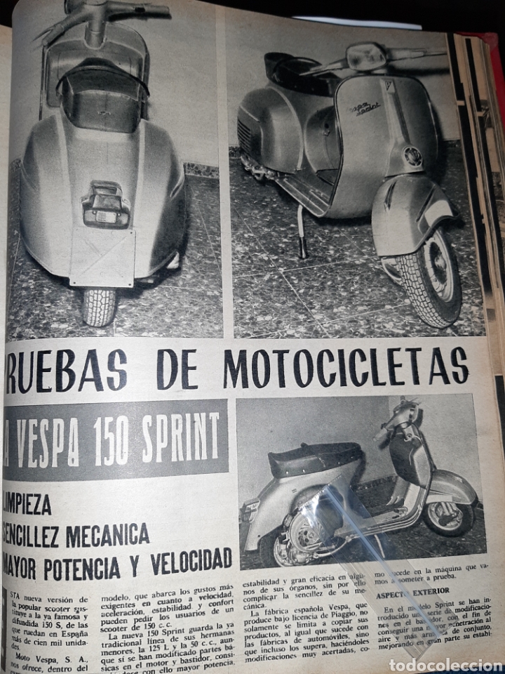 Otros Art&iacute;culos de Coleccionismo en Papel: Reportaje motocicleta vespa 150 de 1966