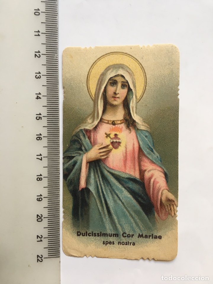 Altri oggetti di carta: ESTAMPA RELIGIOSA. DULCISSIMUM COR MARIAE.