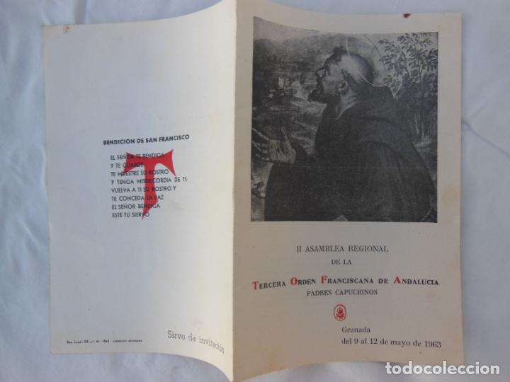 Outros artigos de papel: II ASAMBLEA REGIONAL DE LA TERCERA ORDEN FRANCISCANA DE ANDALUCIA, PADRES CAPUCHINOS. 1963