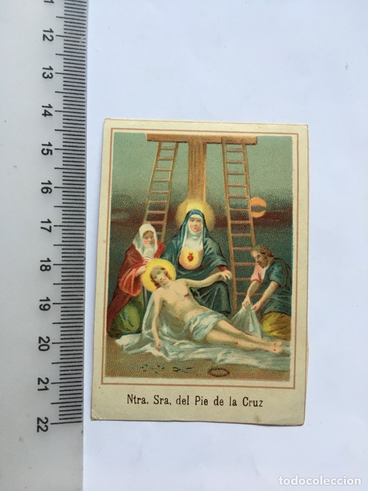 Altri oggetti di carta: ESTAMPA RELIGIOSA. NTRA. SRA. DEL PIE DE LA CRUZ.
