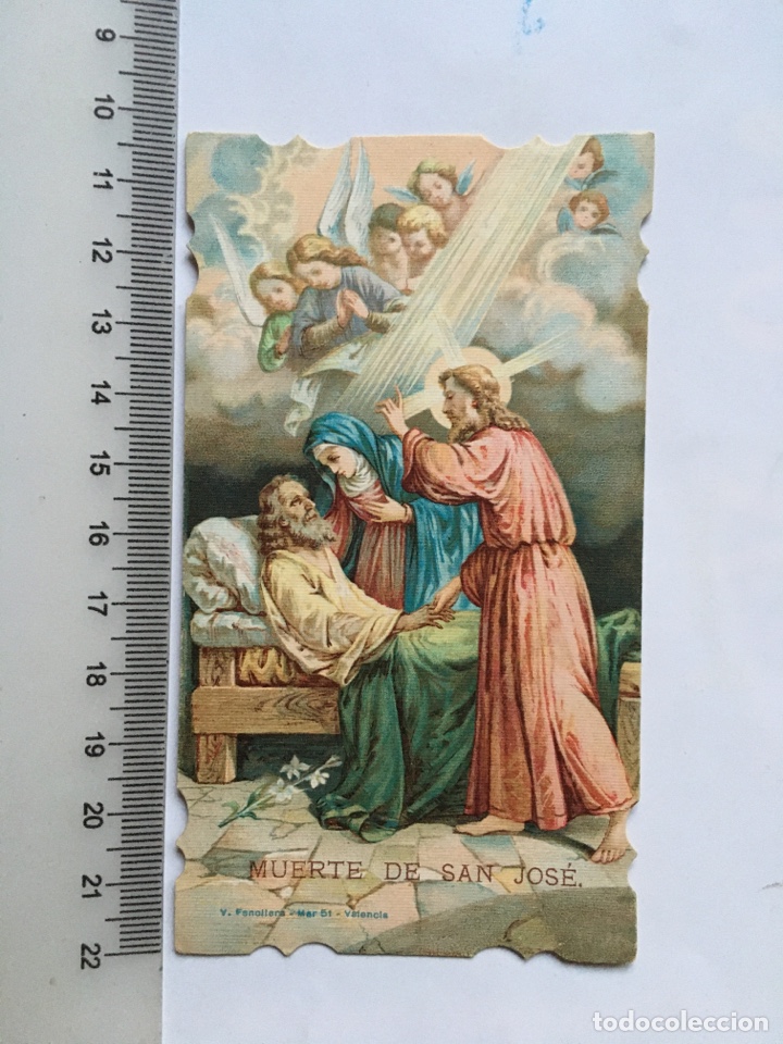 Sammelleidenschaft Andere Papierartikel: ESTAMPA RELIGIOSA. MUERTE DE SAN JOS&Eacute;. V. FENOLLERA. VAL&Egrave;NCIA.