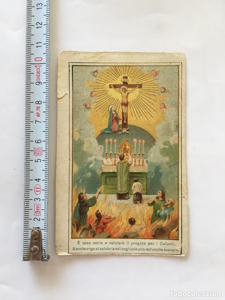 Sammelleidenschaft Andere Papierartikel: ESTAMPA RELIGIOSA. E COSA SANTA E SALUTARES IL PREGARE PER I DEFUNTI.