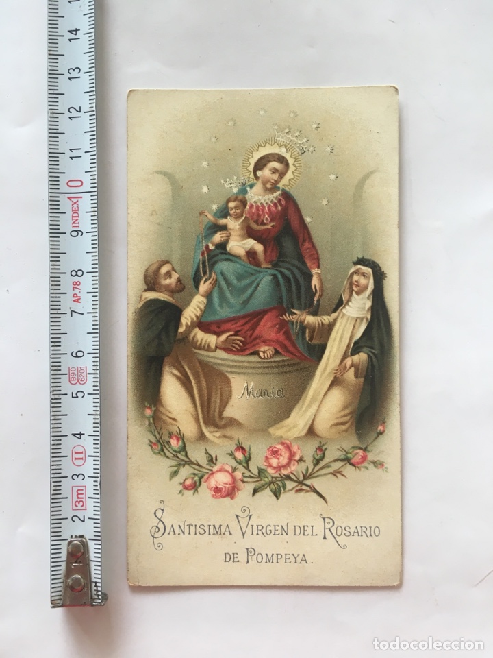 Paper Collecting Others: ESTAMPA RELIGIOSA. SANT&Iacute;SIMA VIRGEN DEL ROSARIO DE POMPEYA.