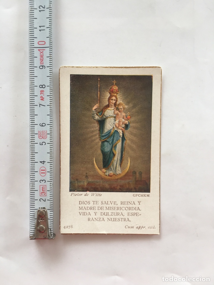 Otros Art&iacute;culos de Coleccionismo en Papel: ESTAMPA RELIGIOSA. DIOS TE SALVE REINA Y MADRE DE MISERICORDIA. PIETER DE WITTE. GFCHKM.