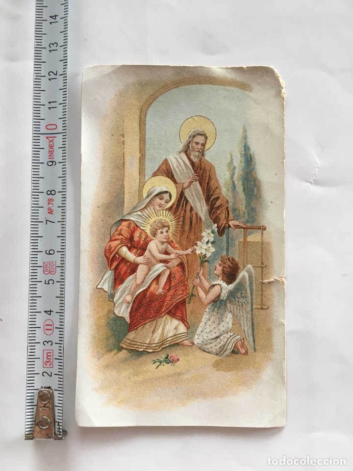 Otros Art&iacute;culos de Coleccionismo en Papel: ESTAMPA RELIGIOSA. SAGRADA FAMILIA Y &Aacute;NGEL.