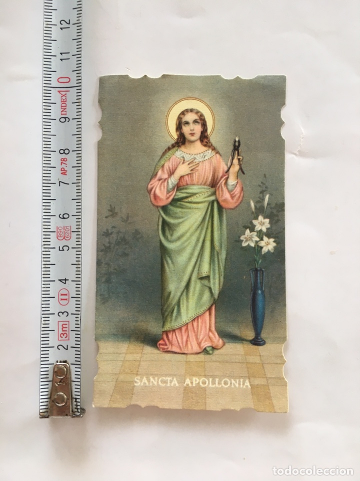 Otros Art&iacute;culos de Coleccionismo en Papel: ESTAMPA RELIGIOSA. SANCTA APOLLONIA. PRINTED IN ITALY.