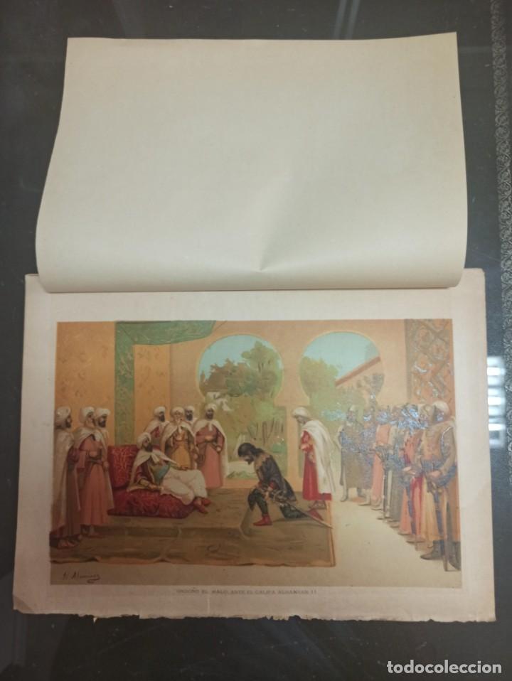 Paper Collecting Others: ANTIGUA LAMINA CROMOLITROGRAFIA ORDO&Ntilde;O EL MALO ANTE EL CALIFA ALHANKEN