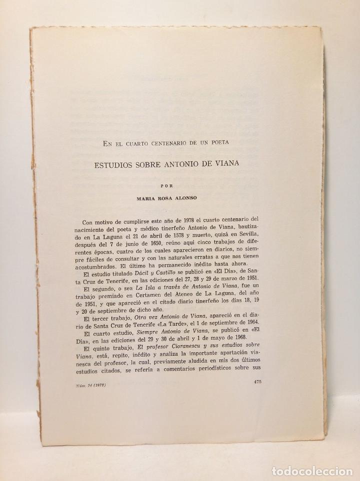 Paper Collecting Others: ALONSO, Mar&iacute;a Rosa - En el cuarto centenario de un poeta: Estudios sobre Antonio de Viana [La Laguna