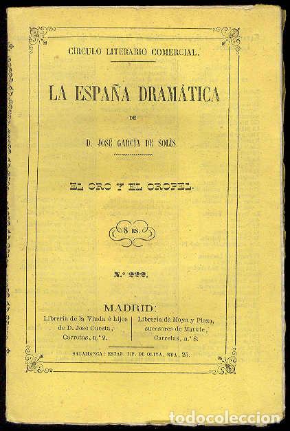Otros Art&iacute;culos de Coleccionismo en Papel: ARIZA, Juan de - El oro y el oropel. (Comedia en tres actos y en verso. Estrenada en el Teatro de Lo