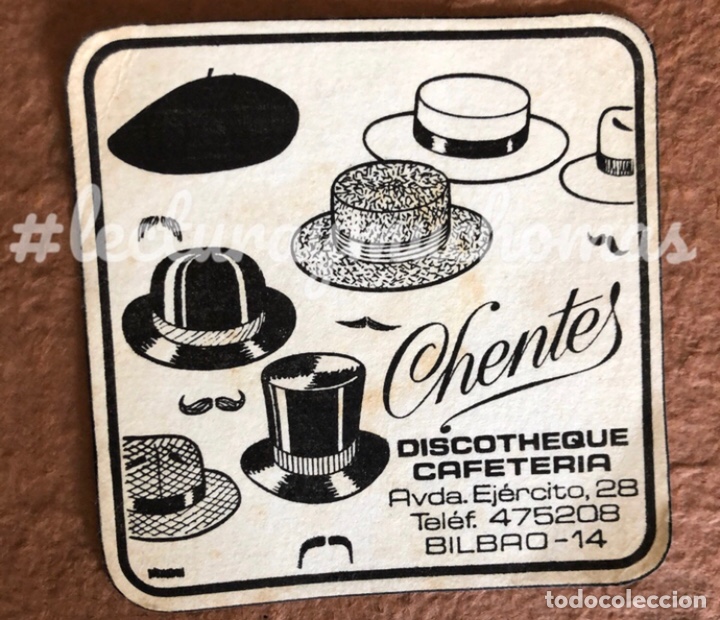 Paper Collecting Others: DISCOTHEQUE CAFETER&Iacute;A CHENTES DE BILBAO. ANTIGUO POSAVASOS DE PAPEL TIPO CARTULINA.