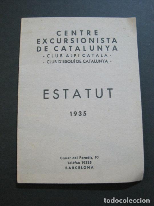 Otros Art&iacute;culos de Coleccionismo en Papel: BARCELONA-CENTRE EXCURSIONISTA DE CATALUNYA-CLUB ALPI & ESQUI-ESTATUT 1935-VER FOTOS-(V-21.307)