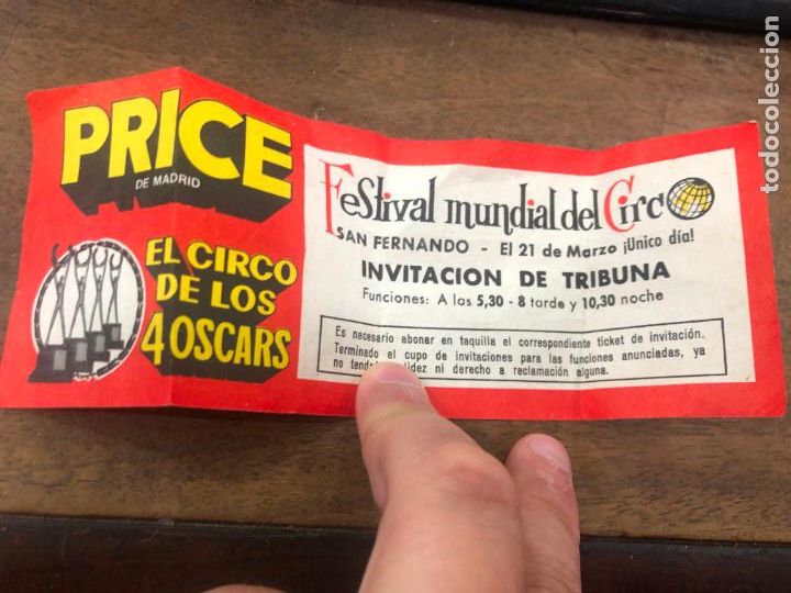 Paper Collecting Others: ENTRADA PRICE MADRID - FESTIVAL MUNDIAL DEL CIRCO