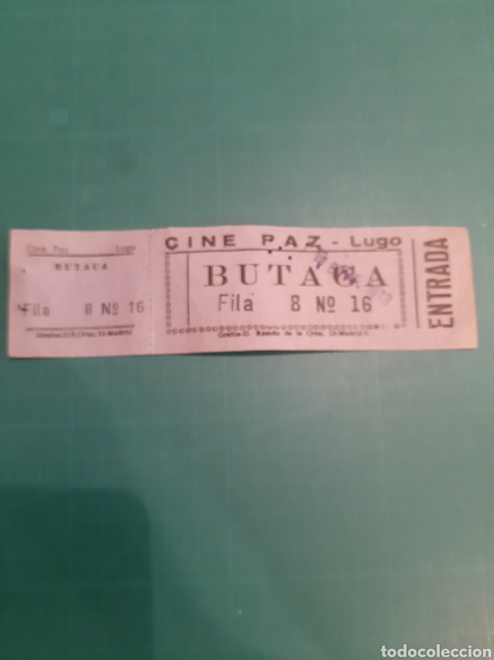 Collectionnisme Papier divers: ENTRADA CINE PAZ LUGO 1973 BUTACA
