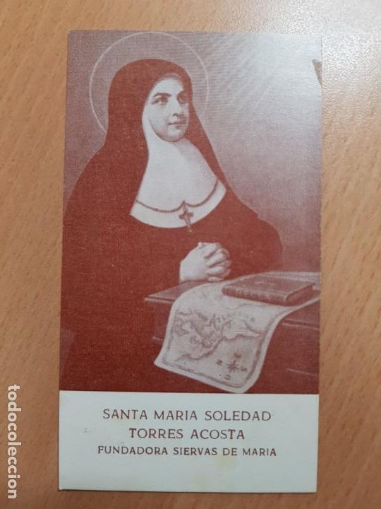 Otros art&iacute;culos de coleccionismo en papel: ANTIGUA ESTAMPA SANTA MARIA SOLEDAD TORRES ACOSTA SIERVAS DE MARIA