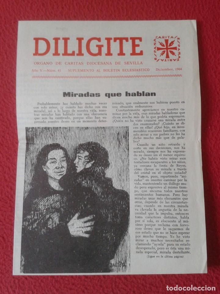 Otros art&iacute;culos de coleccionismo en papel: ANTIGUO FOLLETO D&Iacute;PTICO O SIMILAR DILIGITE &Oacute;RGANO DE CARITAS DIOCESANA DE SEVILLA 1964 RELIGI&Oacute;N.....
