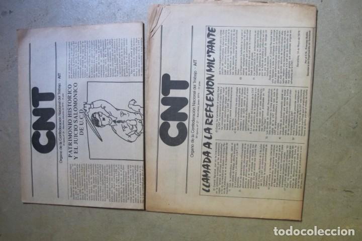 Altri oggetti di carta: 2 PERIODICOS DIARIOS CNT, ORGANO DE LA CONFEDERACION DEL TRABAJO- AIT. IV EPOCA 1979