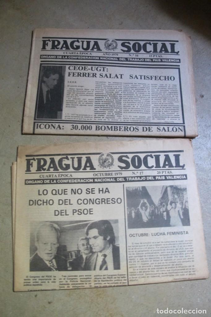 Altri oggetti di carta: 2 PERIODICOS FRAGUA SOCIAL DIARIO CNT ANARQUISMO. CUARTA EPOCA 1979