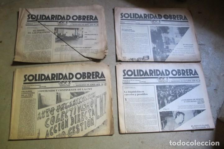 Altri oggetti di carta: 4 PERIODICOS SOLIDARIDAD OBRERA DIARIO CNT AIT III EPOCA 1979 ANARQUISMO