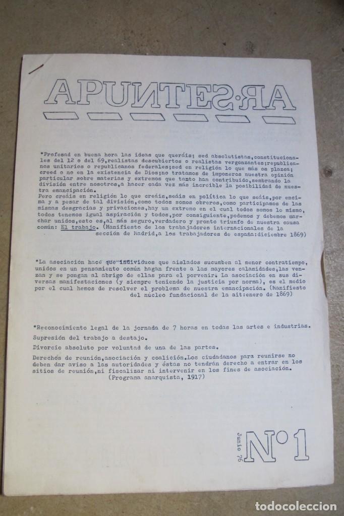 Sammelleidenschaft Andere Papierartikel: APUNTES.RA. ANARQUISMO PANFLETO. EXILIO. FIRMA EL GUINDILLA 17 PAG