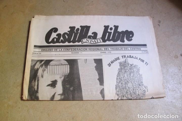 Altri oggetti di carta: PERIODICO CASTILLA LIBRE CNT . AIT. CONFEDERACION DEL CENTRO.E III N 11 1978. ANARQUISMO. ANARQUISTA