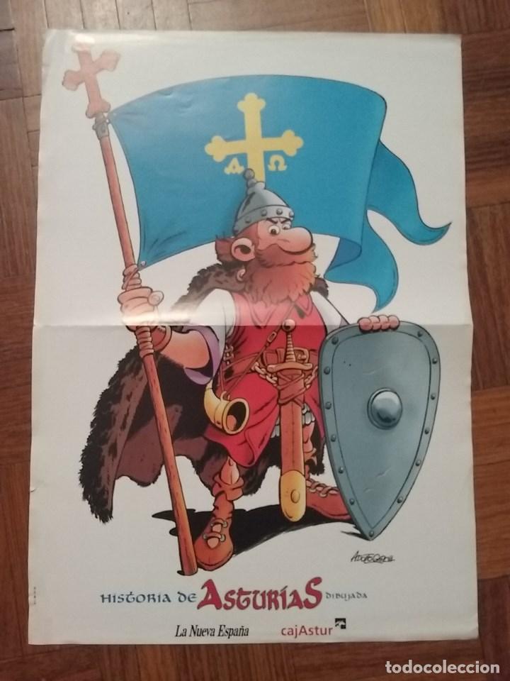 Otros art&iacute;culos de coleccionismo en papel: POSTER HISTORIA DE ASTURIAS DIBUJADA, LA NUEVA ESPA&Ntilde;A, CAJASTUR, ADOLFO GARCIA