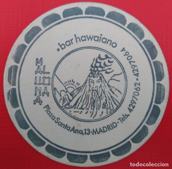 Otros art&iacute;culos de coleccionismo en papel: POSAVASOS - BAR HAWAIANO MALUONAA (MADRID) - A&Ntilde;OS 80