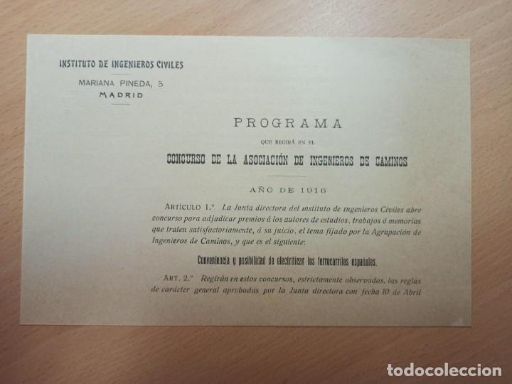 Paper Collecting Others: CONCURSO ASOCIACI&Oacute;N INGENIEROS DE CAMINOS MARIANA PINEDA MADRID 1913