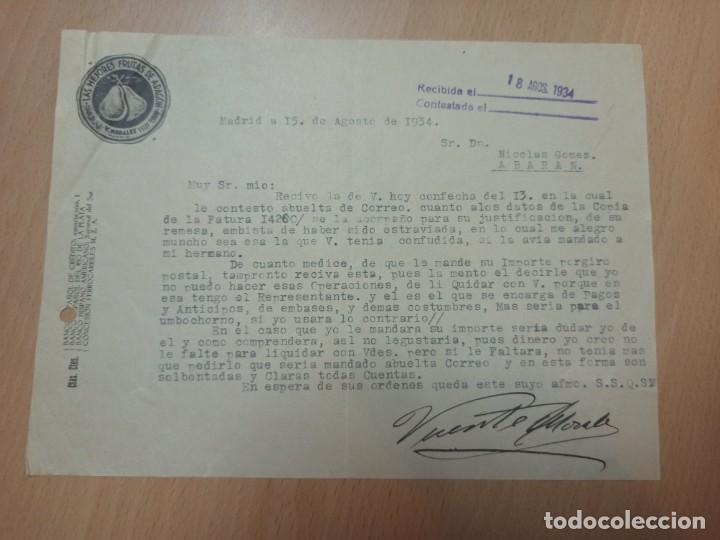 Paper Collecting Others: ABARAN V. MORALES LAS MEJORES FRUTAS DE ARAGON MADRID 1934