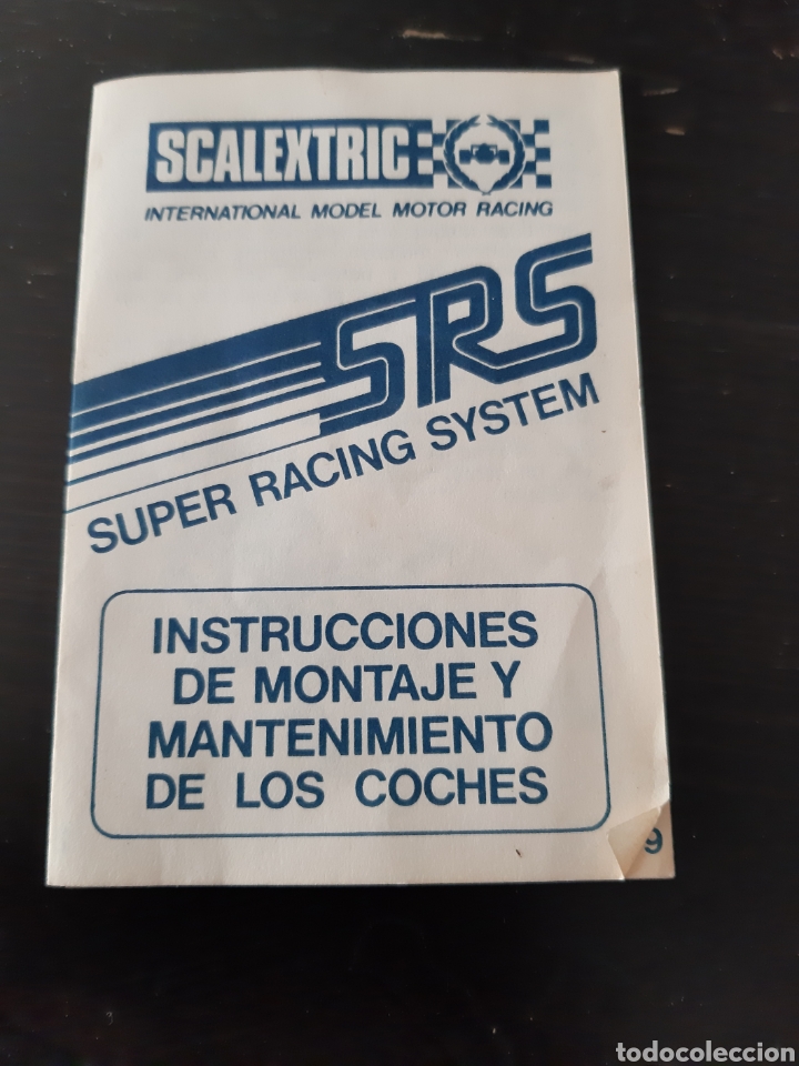 Collectionnisme Papier divers: SCALEXTRIC SRS SUPER RACING SYSTEM INSTRUCCIONES DE MONTAJE Y MANTENIMIENTO DE LOS COCHES